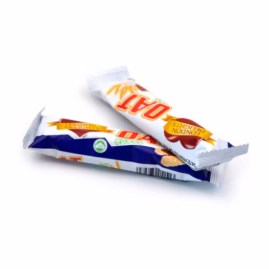 Boîte croustillante longue de 15 g, emballage de chocolat à l'avoine