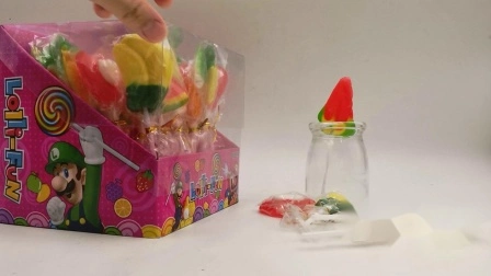 Sucette Bubble Gum fourrée à la confiture de fruits Big Bom XXL