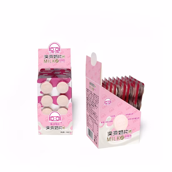 Bonbons aromatisés au lait de vendeur chaud Bonbons à base de comprimés de lait sucrés à mâcher